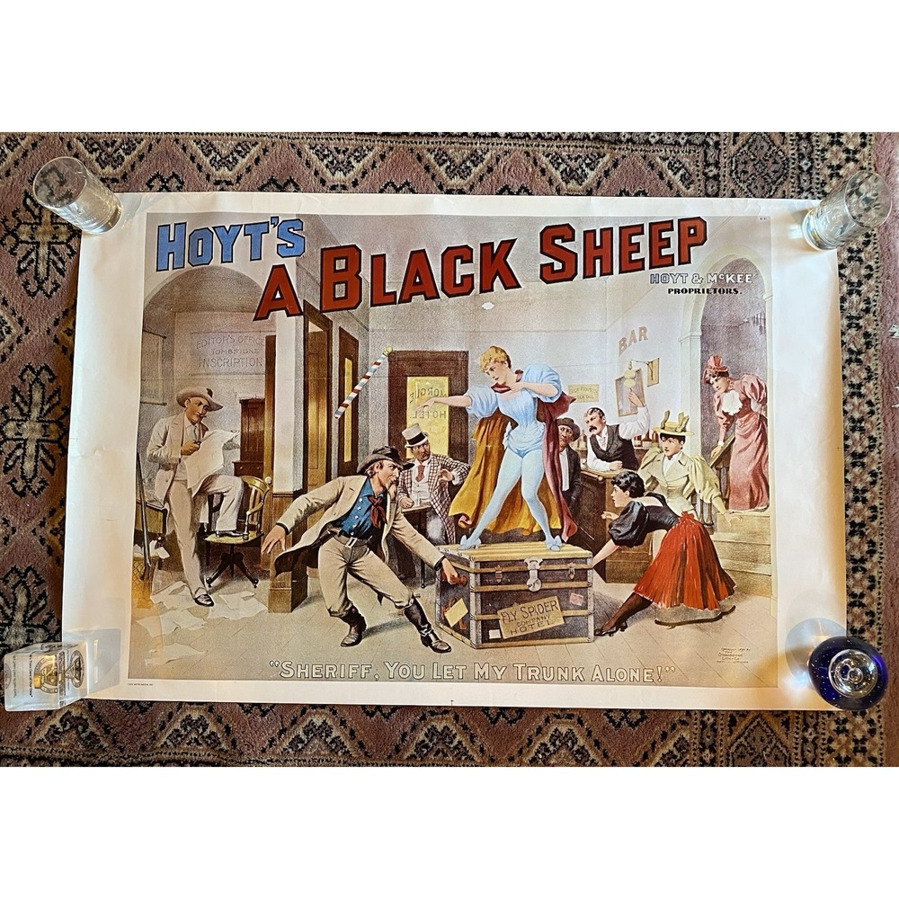 Rare 1970 Hoyt's A Black Sheep,a theatrical production Charles Hale Hoyt Poster